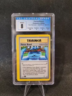 O/C Pokemon Focus Band 1st Edition Neo Genesis 86/111 CGC 8 - Image 1