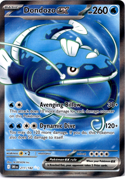 Pokemon TCG Dondozo ex 211/182 Sv10: Destined Rivals Holo Rare Near Mint - Image 1