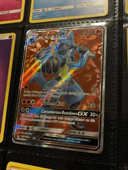 Pokemon Sun & Moon Forbidden Light Lucario GX 122/131 Full Art Ultra Rare - Image 1