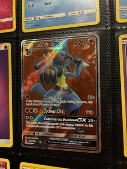 Pokemon Sun & Moon Forbidden Light Lucario GX 122/131 Full Art Ultra Rare - Image 2
