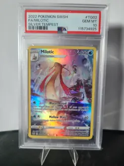 2022 POKEMON SILVER TEMPEST TG02 MILOTIC PSA 10 - Image 1