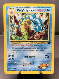 Pokemon TCG Misty's Gyarados 13/132 Gym Challenge Holo Rare 2000 VTG WOTC NM - Image 1