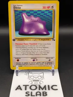 Pokemon TCG Ditto 18/62 Fossil Regular 1ST EDITION Stamped (LP!) - Image 1