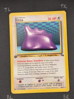 Pokemon TCG Ditto 18/62 Fossil Regular 1ST EDITION Stamped (LP!) - Image 3