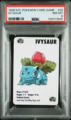 1998 KFC POKEMON CARD GAME 02 IVYSAUR PSA 8 - Image 1