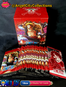 One Piece CCG TCG Trading Card Game 21 packs Booster Box Luffy Zoro Nami Anime - Image 1