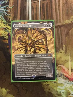 Ao, the Dawn Sky (Borderless) [Kamigawa: Neon Dynasty] Near Mint MTG - Image 1