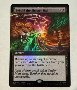 Behold The Sinister Six! Foil P 0002 PRM - Spider-Man MTG Marvel Promo, PAX West - Image 1