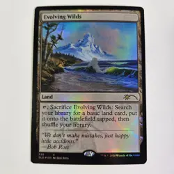 Evolving Wilds Foil Secret Lair Happy Little Gathering Bob Ross SLD MTG - Image 1