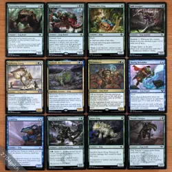 Set of 12 Green Blue Frog Creatures *NM* (Magic MTG) Froghemoth, Spore Frog - Image 1