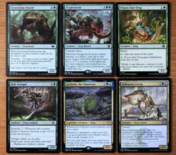 Set of 12 Green Blue Frog Creatures *NM* (Magic MTG) Froghemoth, Spore Frog - Image 2