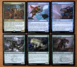 Set of 12 Green Blue Frog Creatures *NM* (Magic MTG) Froghemoth, Spore Frog - Image 3