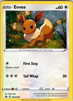 Eevee - SWSH095 SWSH: Sword & Shield Promo Cards Pokemon NM Holo - Image 1
