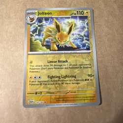 Jolteon 135/165 Pokemon TCG S&V 151 Reverse Holo Rare NM - Image 1