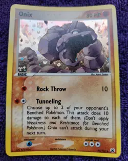 Onix 42/112 Firered & Leafgreen Reverse Holo Pokemon *NICE* - Image 1
