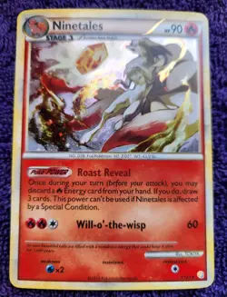 Ninetales 7/123 Heartgold & Soulsilver Holo Rare Pokemon *NICE* - Image 1