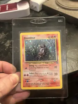 Pokemon Houndour 5/75 Neo Discovery Holo Rare Basic 50HP Aya Kusube English Card - Image 1