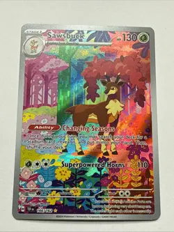 Sawsbuck 166/162 Illustration Rare Pokemon SV05: Temporal Forces English - Image 1