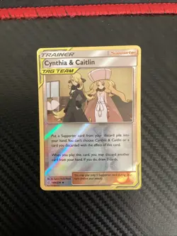 Cynthia & Caitlin 189/236 2019 S&M Cosmic Eclipse Pokemon Card Reverse Holo - Nm - Image 1
