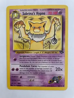 Pokemon TCG Sabrina's Hypno Gym Challenge 56/132 70 HP Psychic Uncommon NM - Image 1