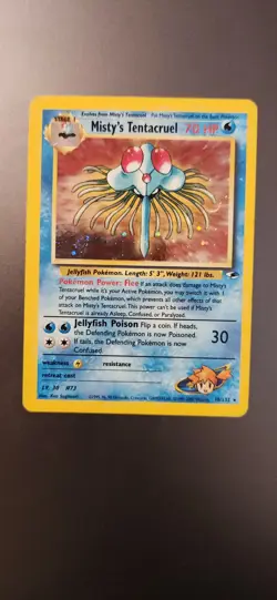 Misty's Tentacruel Gym Heroes Holo Rare No. 10/132 Pokemon - 2000 SWIRL B - Image 1