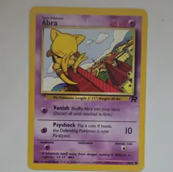 Abra 49/82 Team Rocket 1st Edition Common 2000 Vintage Pokemon TCG - Image 1
