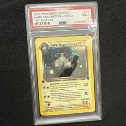 2000 POKEMON ROCKET 1ST EDITION #11 DARK MAGNETON-HOLO PSA 9 With Swirl! - Image 1