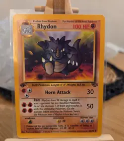 Rhydon 45/64 1st Edition Jungle WOTC Vintage Pokemon - Image 1