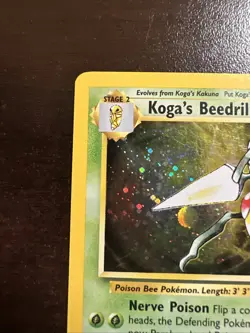Koga’s Beedrill 9/132 Holo Rare Pokemon TCG Gym Challenge WOTC LP - Image 2