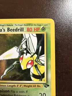 Koga’s Beedrill 9/132 Holo Rare Pokemon TCG Gym Challenge WOTC LP - Image 3