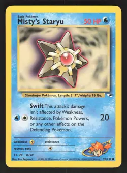 Misty's Staryu 90/132 Pokemon TCG Gym Heroes LP - Image 1