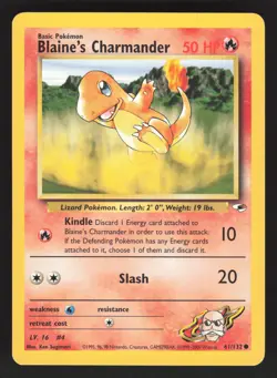 Blaine's Charmander 61/132 Pokemon TCG Gym Heroes VLP - Image 1