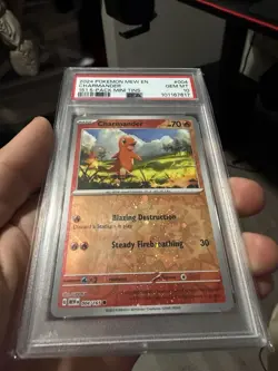 2024 POKEMON MEW EN-151 004 CHARMANDER 151 5-PACK MINI TIN GEM MINT PSA10 - Image 2