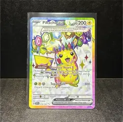 Pokemon Pikachu EX 219/191 SV08: Surging Sparks Full Art Ultra Rare Holo - Image 1