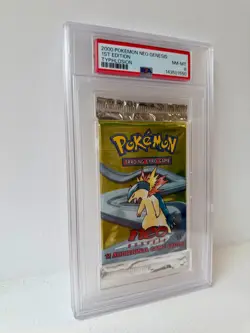 2000 Pokemon Neo Gensis – PSA 8 – Booster Pack Sealed – 1st Edition – Typhlosion - Image 3
