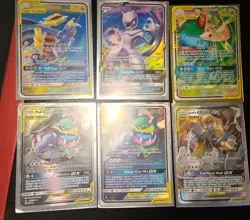 Pokemon TAG TEAM GX Lot + BONUS Mewtwo GX (6 Cards) Played Condition - Image 1