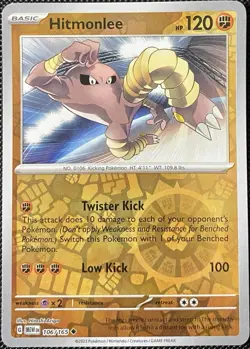 Hitmonlee 106/165 Sv: Scarlet & Violet 151 Reverse Holo - Pokemon Card - Image 1