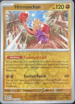Hitmonchan 107/165 Sv: Scarlet & Violet 151 Reverse Holo - Pokemon Card - Image 1