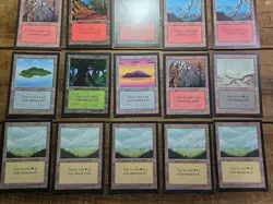 COLLECTORS' EDITION Lot 20 Cards Magic The Gathering MTG Vintage NM Crisp Land - Image 2
