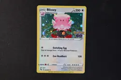 Blissey 052/078 Holo Shiny Stamped Pokemon TCG Card Pokemon Go NEAR MINT - Image 1