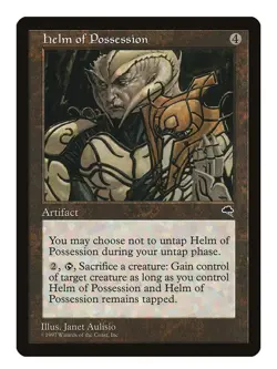 Helm of Possession MTG Tempest Rare LP Lightly Played Single Card - Image 1