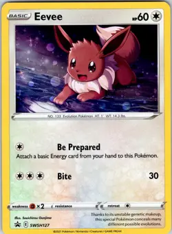 Eevee - SWSH127 SWSH: Sword & Shield Promo Cards Pokemon NM Holo - Image 1