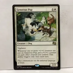 MTG Generous Pup Magic: The Gathering Foundations Jumpstart #0004 - Image 1