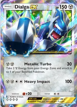 Dialga ex, Pokemon TCG Pocket, English language, Space-Time Smackdown - Image 1
