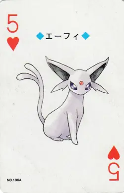 No.196 Espeon Pokemon Playing cards Trump Silver(Lugia)ver Japanese - Image 1
