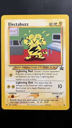 Electabuzz 46/53 NM/Almost Mint WotC Black Star Promo Pokemon TCG Regular - Image 1