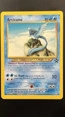 Articuno 48/53 NM Pokemon TCG WOTC Black Star Promo - Image 1