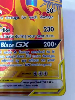 Reshiram & Charizard GX SM247 Gold Jumbo Promo Pokemon Card LP Tag Team - Image 3
