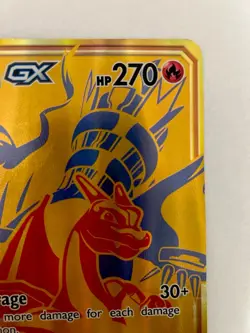 Reshiram & Charizard GX SM247 Gold Jumbo Promo Pokemon Card LP Tag Team - Image 4
