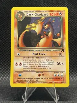 Pokemon TCG Dark Charizard 4/82 Unlimited Holo NM/Excellent Vintage Condition - Image 1